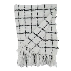 Saro Lifestyle Checkered Throw, 50x60 Inches, Multicolored