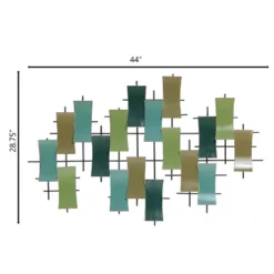 LuxenHome Multi-Color Metal Abstract Geometric Wall Decor -Home Decoration GUEST e7830ba8 1d08 45a1 a1ed 67ef392ac81f