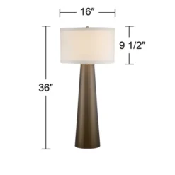 Possini Euro Design Karen Modern Table Lamp 36" Tall Dark Gold Glass Off White Fabric Drum Shade For Bedroom Living Room Bedside Nightstand Office 14 Possini Euro Design Karen Modern Table Lamp 36" Tall Dark Gold Glass Off White Fabric Drum Shade For Bedroom Living Room Bedside Nightstand Office -Home Decoration GUEST e7acb0b2 0465 43d3 92dd dde0cd48fc8d