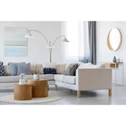 Braxton 3 Arm Arc Lamp Brushed Steel - Adesso -Home Decoration GUEST e8911b3c 191f 4897 a5e3 720744c24a9f