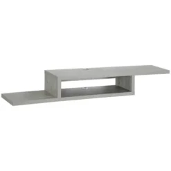 HOMCOM Wall Mounted Media Console, Floating Stand Component Shelf, Entertainment Center Unit 15 HOMCOM Wall Mounted Media Console, Floating Stand Component Shelf, Entertainment Center Unit -Home Decoration GUEST e9cc09d4 2511 4f4a a145 13d27ade1895
