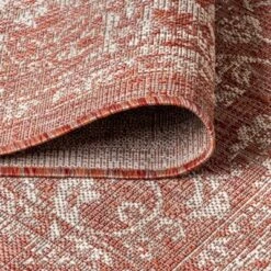 Tela Bohemian Inspired Textured Weave Floral Indoor/Outdoor Area Rug - JONATHAN Y -Home Decoration GUEST eb00b7a9 31f4 4563 af79 0039ed1d8668