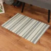 2'x3' ColorStar Timeless Stripe Door Mat Silver - Bungalow Flooring