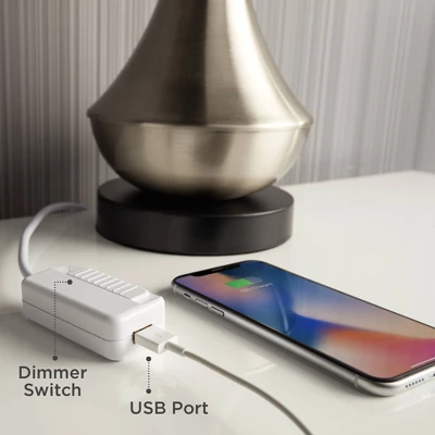 360 Lighting Modern Table Lamp With USB Charging Port 24 3/4" High Sea Foam Ceramic Oatmeal Drum Shade For Living Room Desk Bedroom 10 360 Lighting Modern Table Lamp With USB Charging Port 24 3/4" High Sea Foam Ceramic Oatmeal Drum Shade For Living Room Desk Bedroom - Image 8