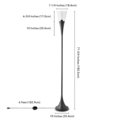 Glass Floor Lamp In Black - Henn&Hart -Home Decoration GUEST ed714cb4 2897 4a14 8b39 9f6d490e953b