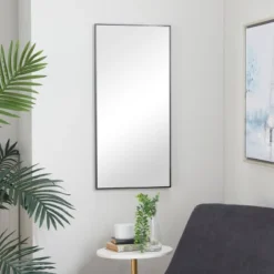 Wood Wall Rectangle Wall Mirror With Thin Frame - Olivia & May