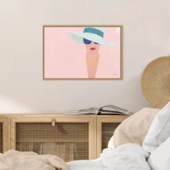 23" X 16" Fashion Forward Woman By Moira Hershey Framed Canvas Wall Art - Amanti Art -Home Decoration GUEST f0e7e8ad 092b 4a1a 96bf 4e8a6372145c