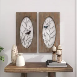 Set Of 2 Wood Bird Wall Decors With Tree Branches Brown - Olivia & May 27 Set Of 2 Wood Bird Wall Decors With Tree Branches Brown - Olivia & May -Home Decoration GUEST f218ca0e c03e 456f be3a 004ec010091b