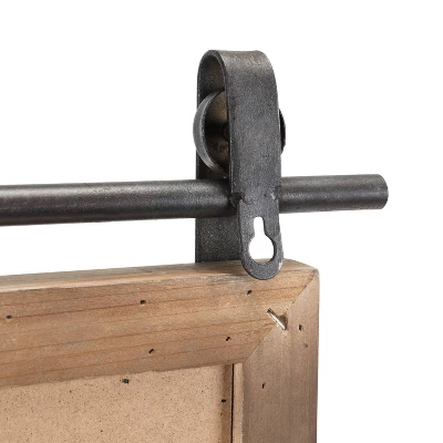 Wall Mount Barn Mirror With Wood Shelf And Iron Hardware - Danya B. 6 Wall Mount Barn Mirror With Wood Shelf And Iron Hardware - Danya B. - Image 4