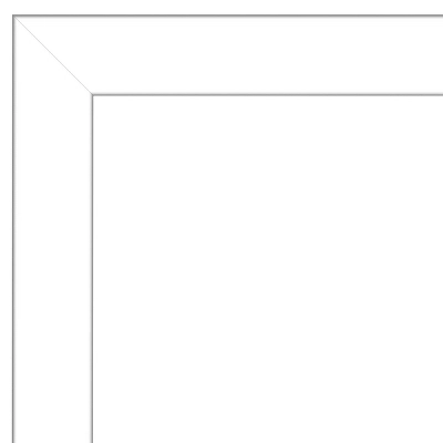 32" X 26" Non-Beveled Wedge White Wall Mirror - Amanti Art 4 32" X 26" Non-Beveled Wedge White Wall Mirror - Amanti Art - Image 2