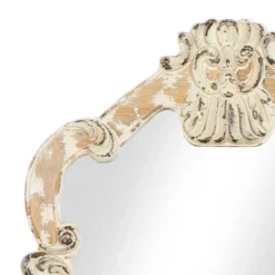 Wood Carved Acanthus Wall Mirror With Arched Top And Distressing Cream - Olivia & May 36 Wood Carved Acanthus Wall Mirror With Arched Top And Distressing Cream - Olivia & May -Home Decoration GUEST f4d82f17 40af 4d45 9edc 4dea37d50d2f