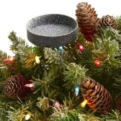 Nearly Natural 24-in Flocked Artificial Christmas Double Candelabrum With 35 Multicolored Lights And Pine Cones 9 Nearly Natural 24-in Flocked Artificial Christmas Double Candelabrum With 35 Multicolored Lights And Pine Cones -Home Decoration GUEST f4f59131 8e46 4ce2 a2c1 cbfd0d76dfb9