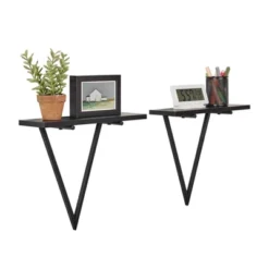 15.7" X 13.5 Set Of 2 Reversible Triangle Accent Wall Shelves - Danya B. -Home Decoration GUEST f55c8bb7 5afa 4a4a 8f8c 0dc9266ce997