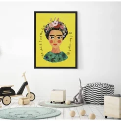 18" X 24" Sylvie Frida Framed Canvas Wall Art By Mia Charro Black - DesignOvation -Home Decoration GUEST f74125e9 ef7c 4321 bbc2 5d32c9c1324c
