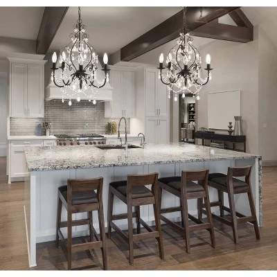 17" LED Crystal Maura Chandelier Black - Jonathan Y 3 17" LED Crystal Maura Chandelier Black - Jonathan Y