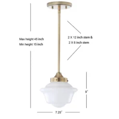 7.2" Adjustable Metal/Glass Kurtz Drop Pendant (Includes Energy Efficient Light Bulb) - JONATHAN Y 10 7.2" Adjustable Metal/Glass Kurtz Drop Pendant (Includes Energy Efficient Light Bulb) - JONATHAN Y -Home Decoration GUEST f92ed4f6 9b06 4edc 9803 d052ecc5d177