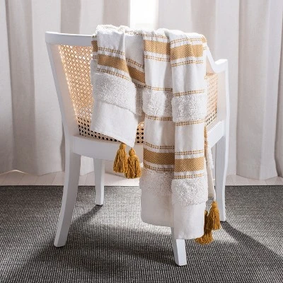 Polli Throw Blanket - Mustard Yellow/Beige - 50" X 60" - Safavieh 3 Polli Throw Blanket - Mustard Yellow/Beige - 50" X 60" - Safavieh