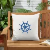 Sunbrella Indoor/Outdoor Ship Wheel Embroidered Throw Pillow White/Blue - Sorra Home 1 Sunbrella Indoor/Outdoor Ship Wheel Embroidered Throw Pillow White/Blue - Sorra Home -Home Decoration GUEST facf52ed 0545 4b82 93c5 21b949808848