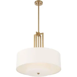 Possini Euro Design Sundry Warm Brass Pendant Chandelier 24" Wide Modern Double Drum Shades 4-Light Fixture For Dining Room House Foyer Kitchen Island 15 Possini Euro Design Sundry Warm Brass Pendant Chandelier 24" Wide Modern Double Drum Shades 4-Light Fixture For Dining Room House Foyer Kitchen Island -Home Decoration GUEST fb9356c2 83f6 4e70 a526 b05f018a6ec7