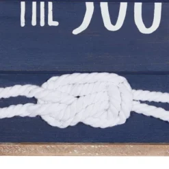 Wood Sign Ocean Wall Decor With Knotted Ropes Blue - Olivia & May 8 Wood Sign Ocean Wall Decor With Knotted Ropes Blue - Olivia & May -Home Decoration GUEST fc5b2692 7132 44ff b456 d2ae5be0a31a