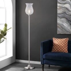 Ricky Iron Floor Lamp (Includes LED Light Bulb) Brushed Nickel - Safavieh 7 Ricky Iron Floor Lamp (Includes LED Light Bulb) Brushed Nickel - Safavieh -Home Decoration GUEST fe21bf27 563f 4201 98ad 3c0a6e3e207e