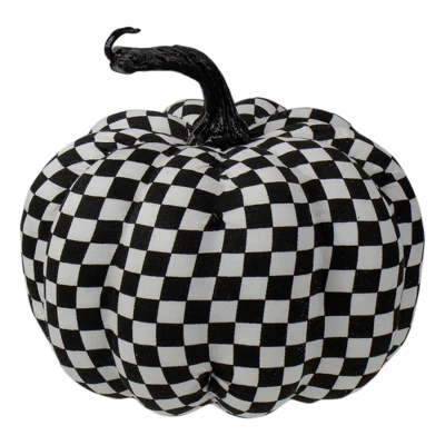 Northlight 6.5" White And Black Plaid Fall Harvest Tabletop Pumpkin 3 Northlight 6.5" White And Black Plaid Fall Harvest Tabletop Pumpkin