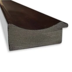 19" X 53" Non-Beveled Coffee Bean Brown Full Length On The Door Mirror - Amanti Art